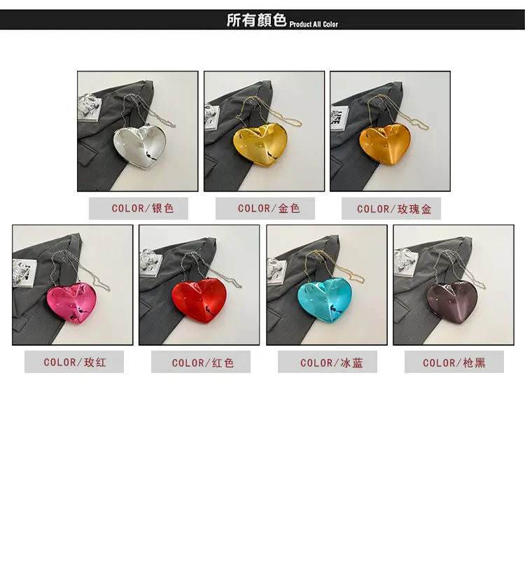 Red Heart-Shaped Crossbody Bag for Women — feature 3