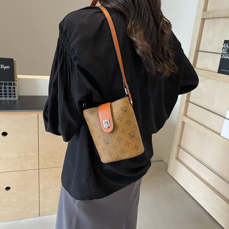 Brown Monogram Crossbody Bag for Women