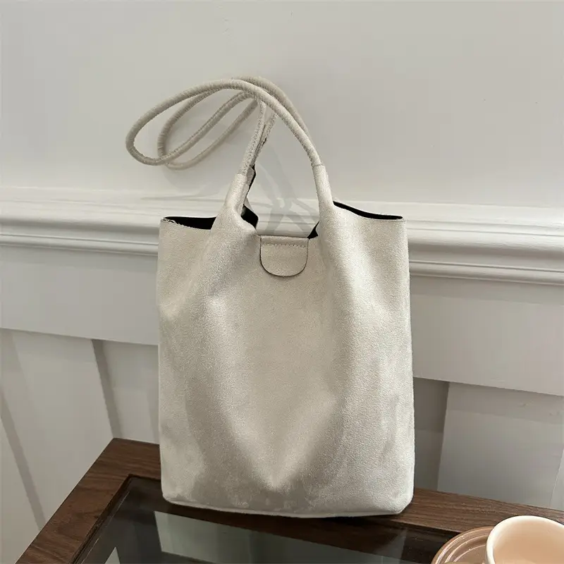 Women's Brown Bucket Bag & Zipper Pouch Set - Image 2