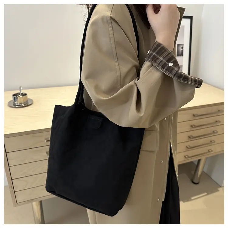 Women's Brown Bucket Bag & Zipper Pouch Set — feature 18