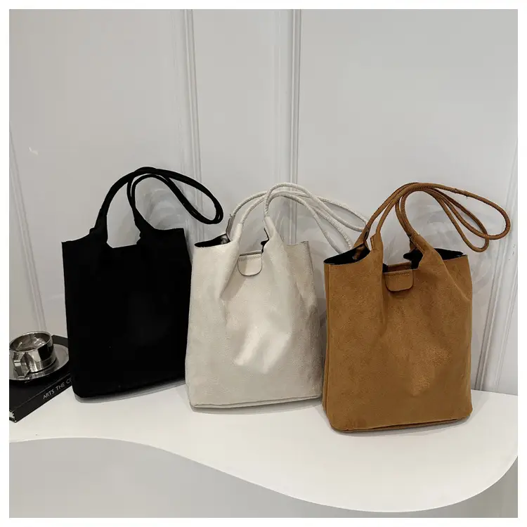 Women's Brown Bucket Bag & Zipper Pouch Set — feature 19
