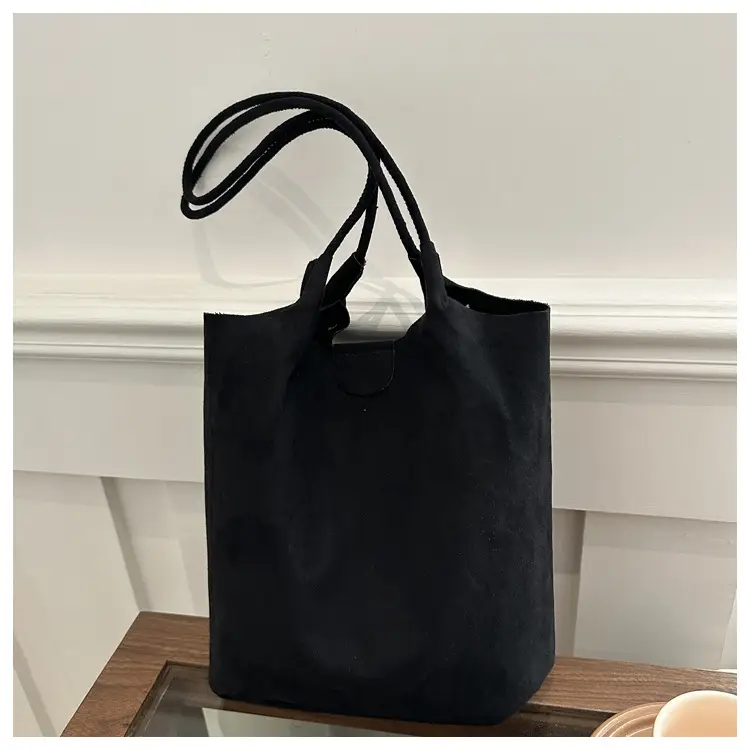 Women's Brown Bucket Bag & Zipper Pouch Set — feature 21