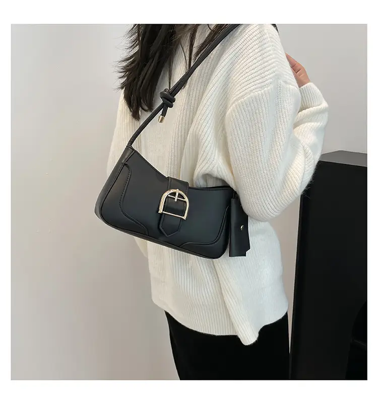 Crescent Underarm Bag 2024 Winter New Women's Beige — feature 10
