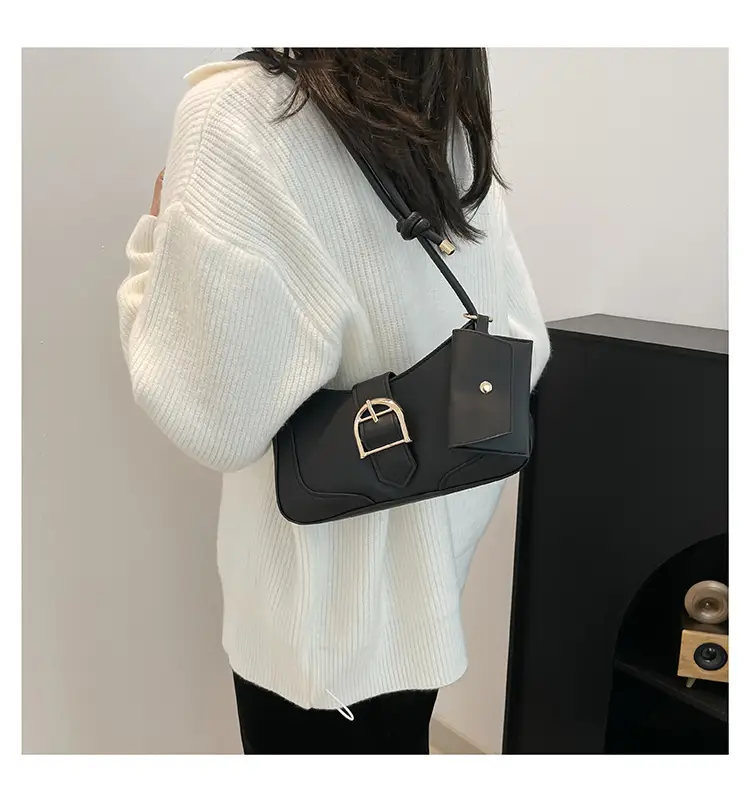 Crescent Underarm Bag 2024 Winter New Women's Beige — feature 11