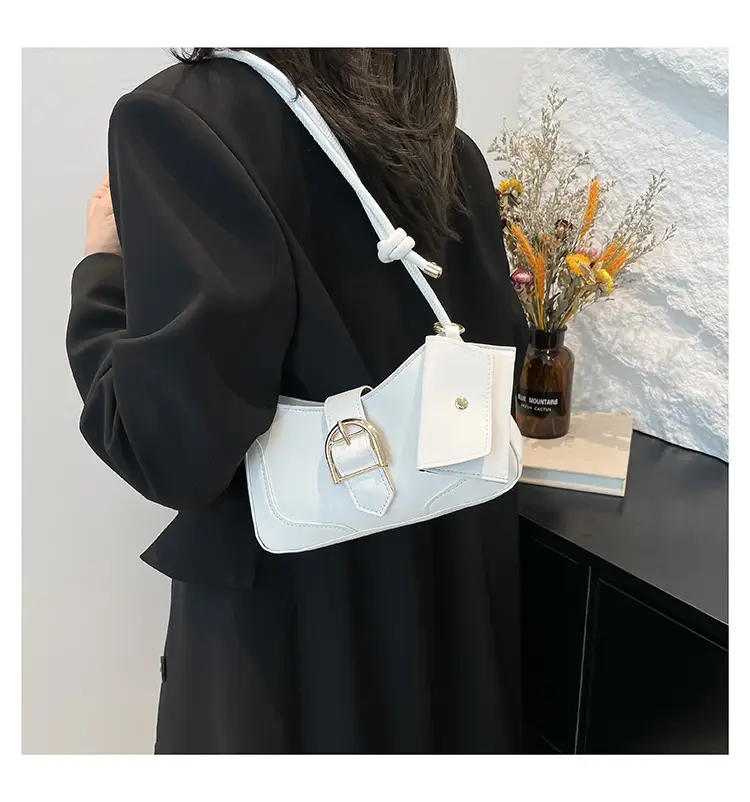 Crescent Underarm Bag 2024 Winter New Women's Beige — feature 19