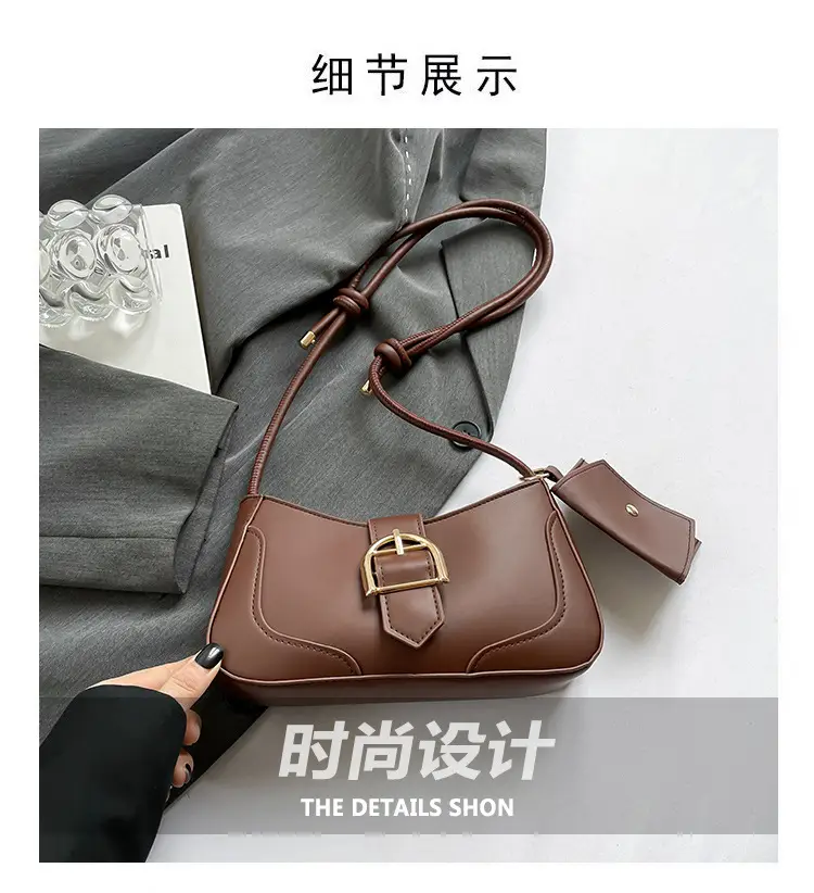 Crescent Underarm Bag 2024 Winter New Women's Beige — feature 2