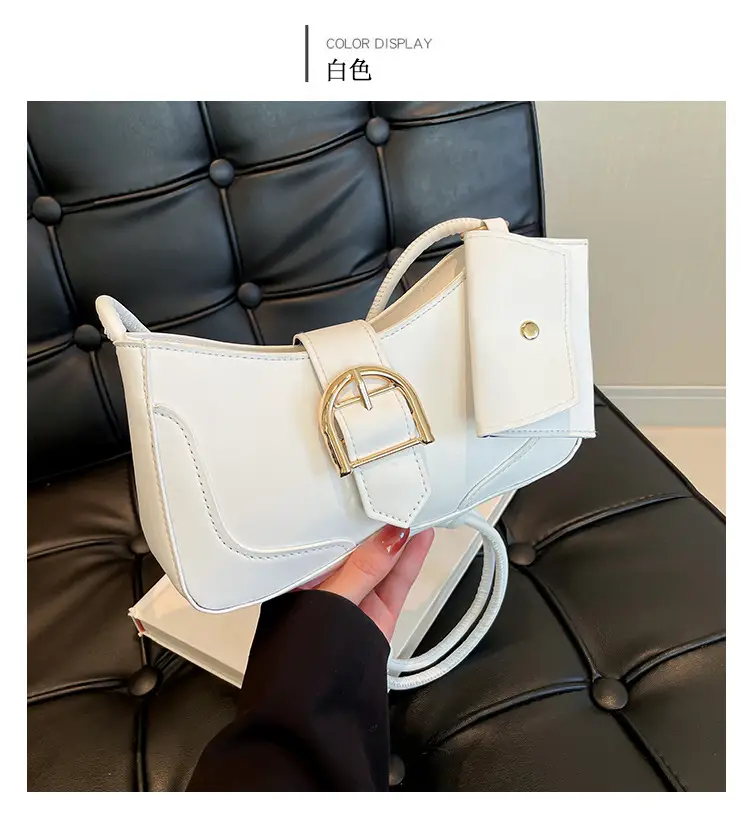 Crescent Underarm Bag 2024 Winter New Women's Beige — feature 21