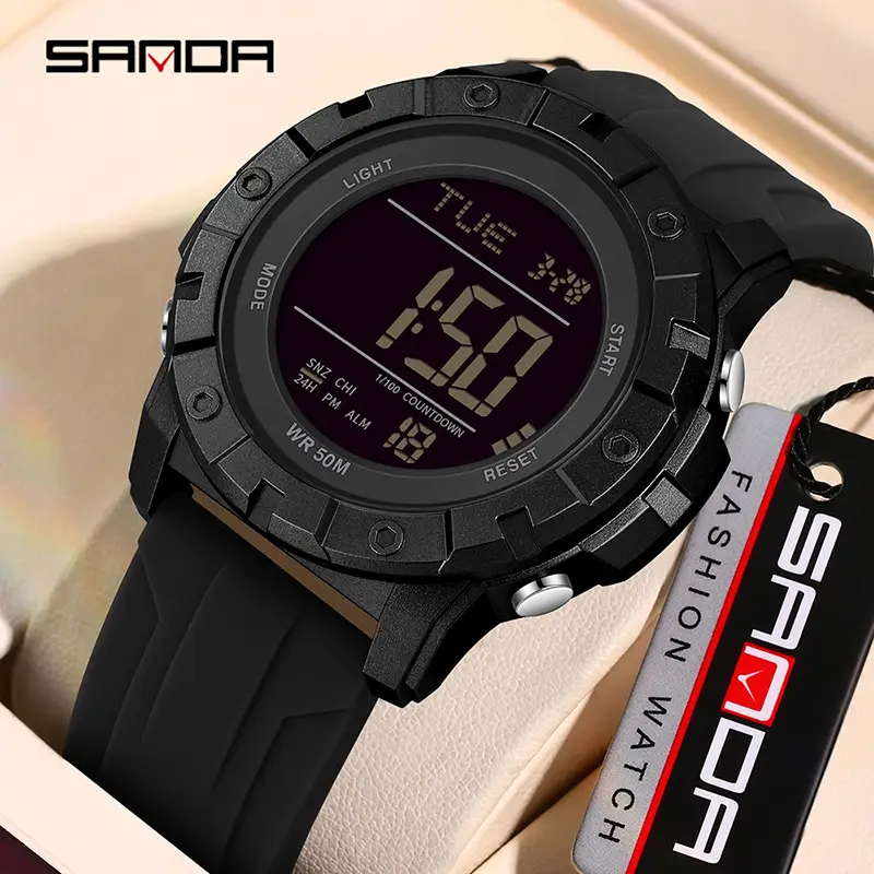 Sanda Multifunctional Electronic Watch for Men Women Waterproof Sports Wear - Image 10