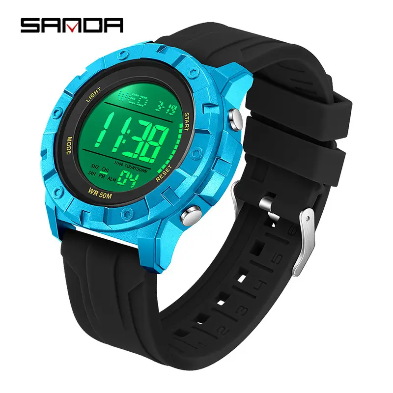 Sanda Multifunctional Electronic Watch for Men Women Waterproof Sports Wear - Image 3