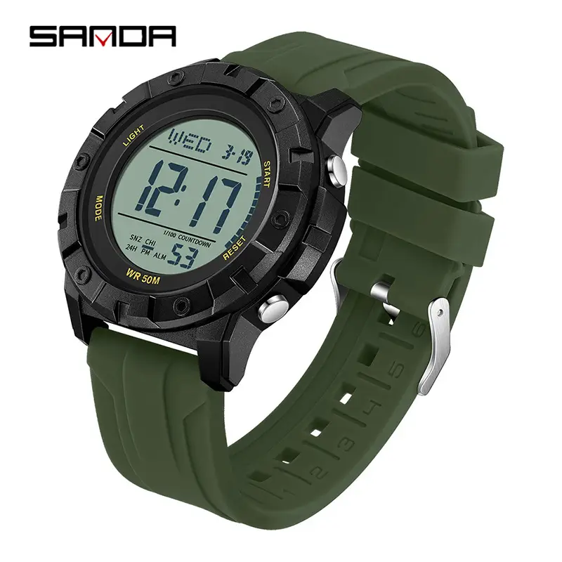 Sanda Multifunctional Electronic Watch for Men Women Waterproof Sports Wear - Image 4