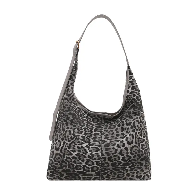 Leopard Print Women's Shoulder Tote Bag 2024 Winter - Image 8