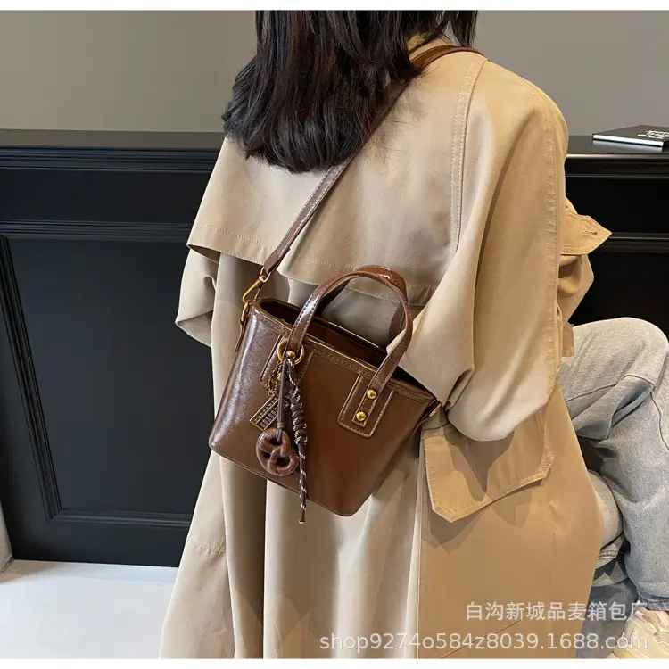2026 Women's Square Brown Handbag with Chain Strap — feature 30
