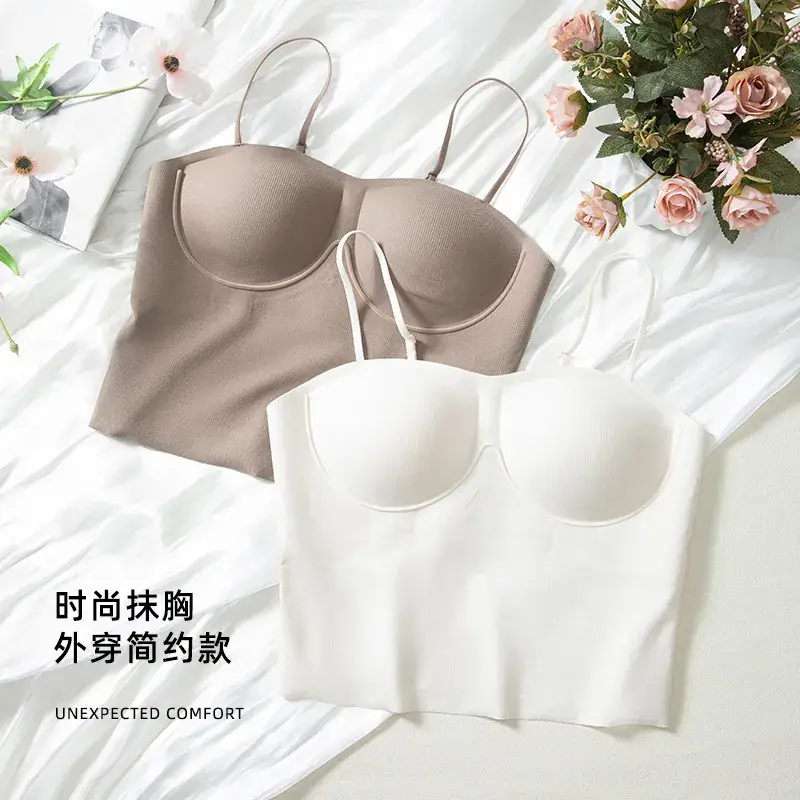 Seamless Strapless Bra with Padding & Anti-Exposure Design - Image 6