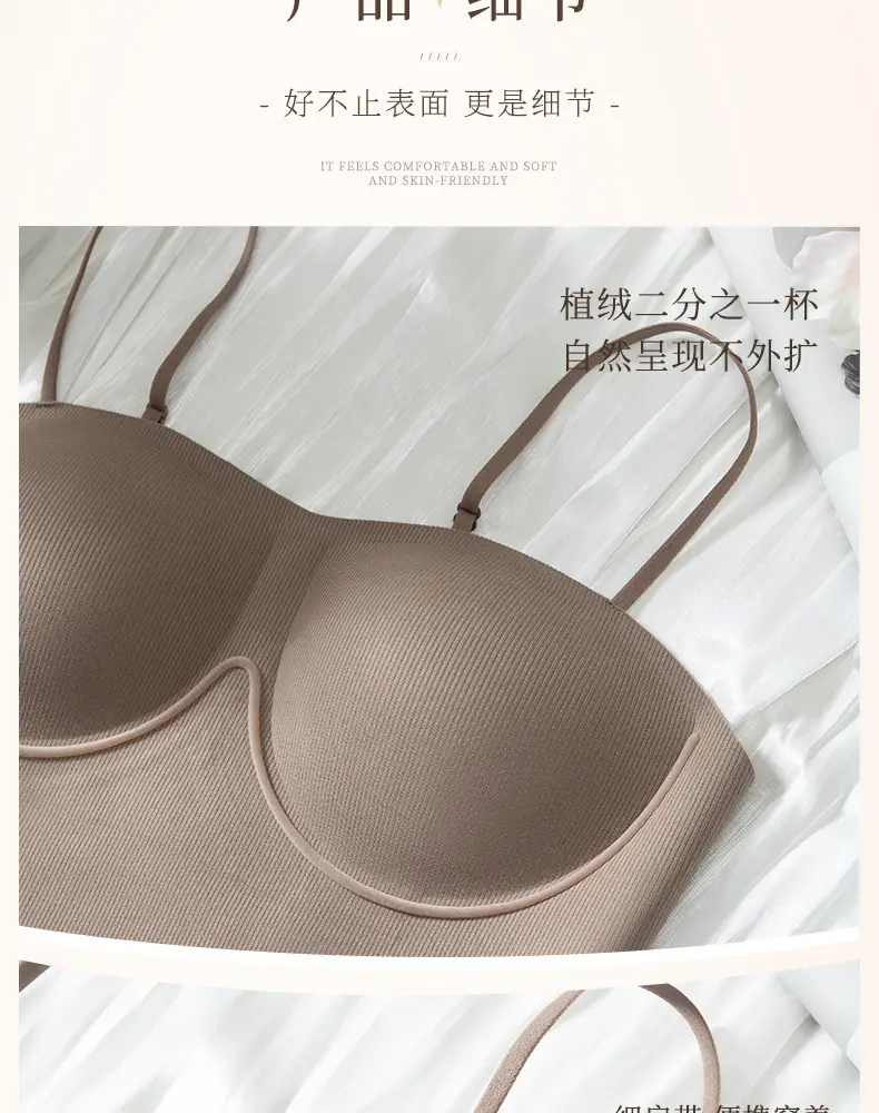 Seamless Strapless Bra with Padding & Anti-Exposure Design — feature 12