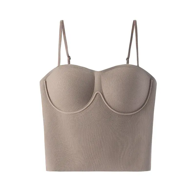 Seamless Strapless Bra with Padding & Anti-Exposure Design - Image 2
