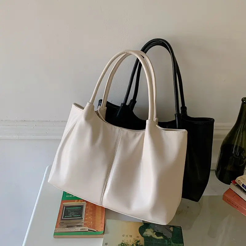 Black Large Capacity Tote Bag for Women 2025 - Image 3