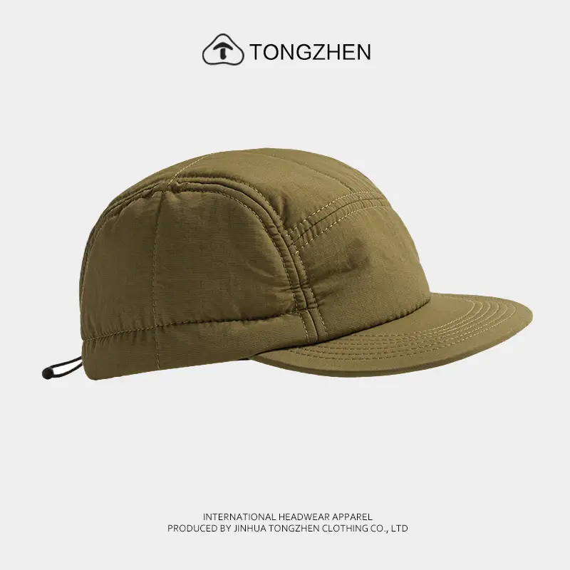 Japanese Men's Cotton Baseball Cap Tan 5-Beads - Image 2