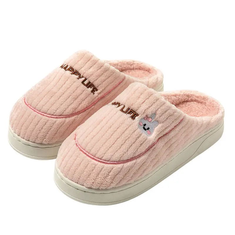Winter Cotton Slippers Women's Thick Bottom Indoor Home Warm Comfortable fleece-lined Household Indoor Non-Slip Cotton Slippers for Men