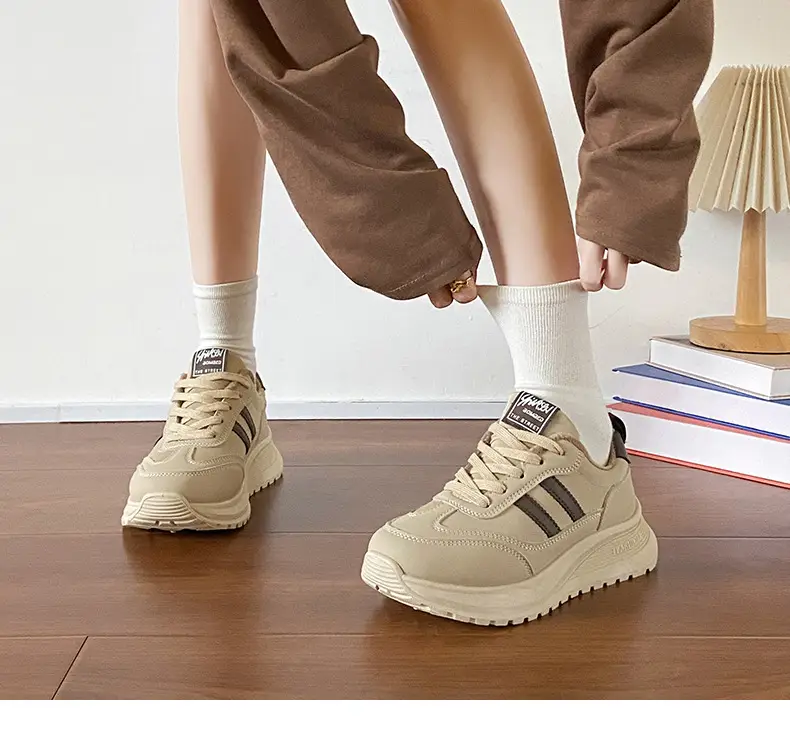 Women's Thick White Casual Shoes 2025 Spring Autumn — feature 12