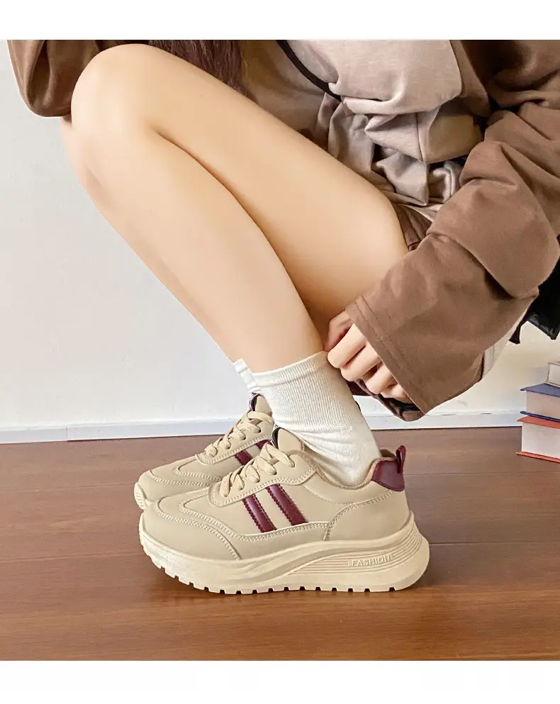 Women's Thick White Casual Shoes 2025 Spring Autumn — feature 15