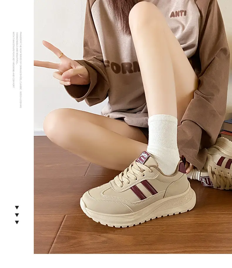 Women's Thick White Casual Shoes 2025 Spring Autumn — feature 16