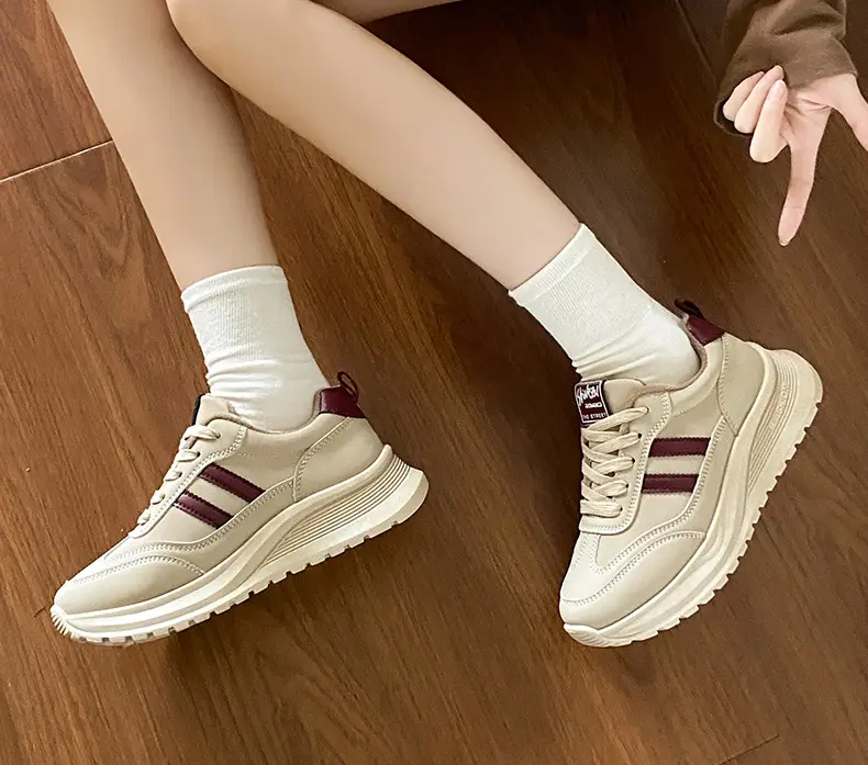 Women's Thick White Casual Shoes 2025 Spring Autumn — feature 18