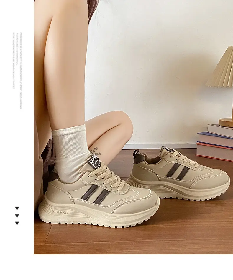 Women's Thick White Casual Shoes 2025 Spring Autumn — feature 8