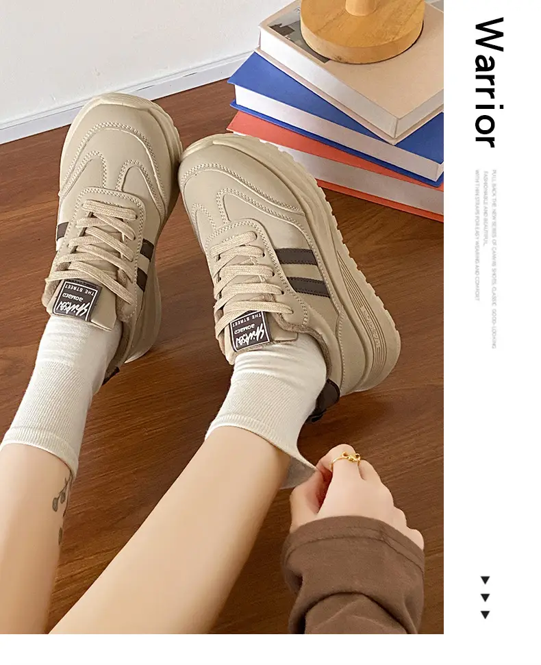 Women's Thick White Casual Shoes 2025 Spring Autumn — feature 9