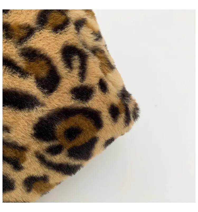 Leopard Print Plush Tote Bag Women 2024 New Arrival — feature 26