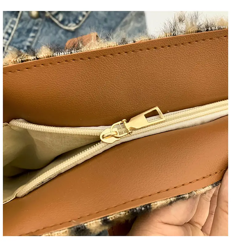 Leopard Print Plush Tote Bag Women 2024 New Arrival — feature 28