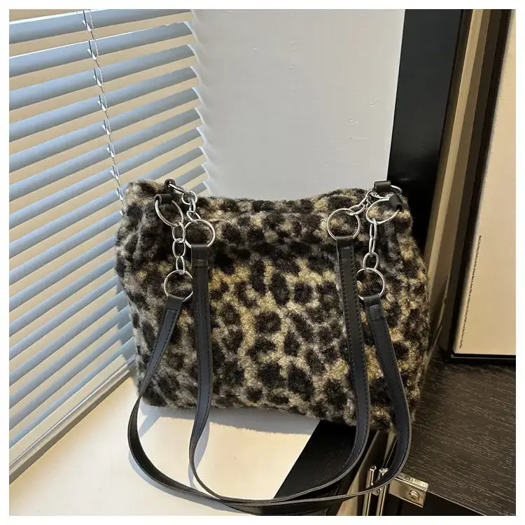 Women Leopard Print Shoulder Bag Large Capacity 2024 Winter — feature 11