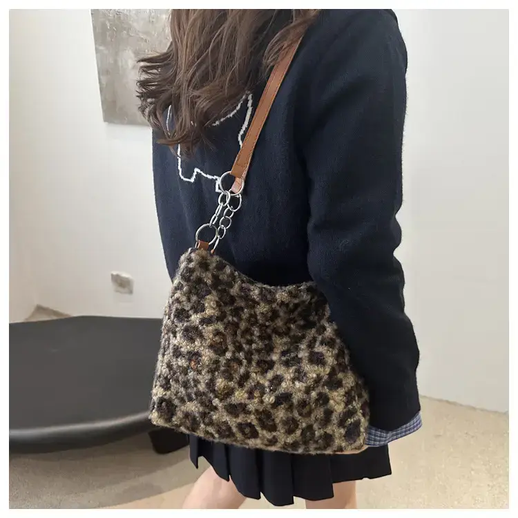Women Leopard Print Shoulder Bag Large Capacity 2024 Winter — feature 16