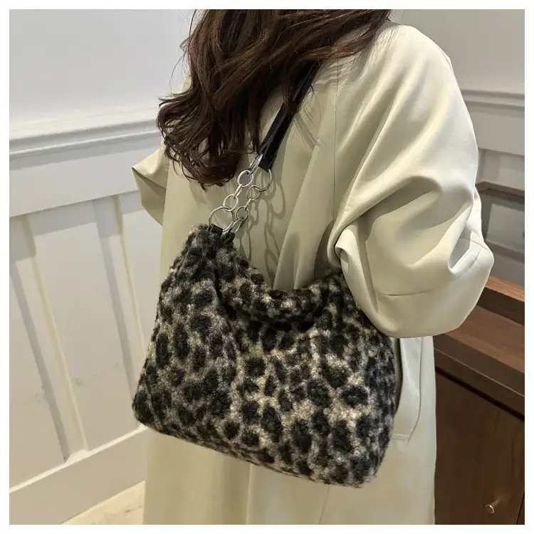 Women Leopard Print Shoulder Bag Large Capacity 2024 Winter — feature 20