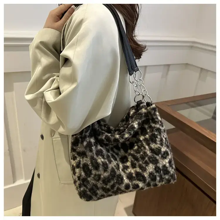Women Leopard Print Shoulder Bag Large Capacity 2024 Winter — feature 24