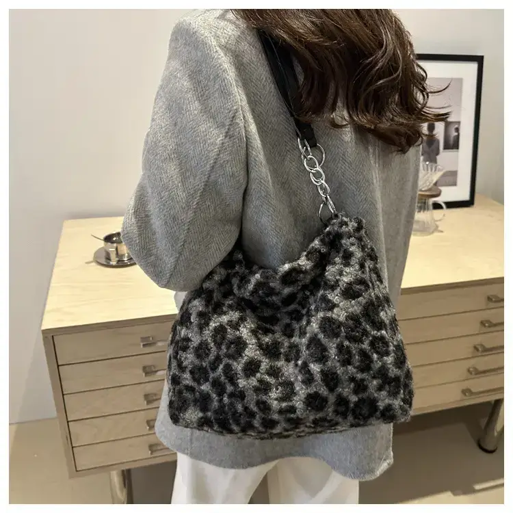 Women Leopard Print Shoulder Bag Large Capacity 2024 Winter — feature 29