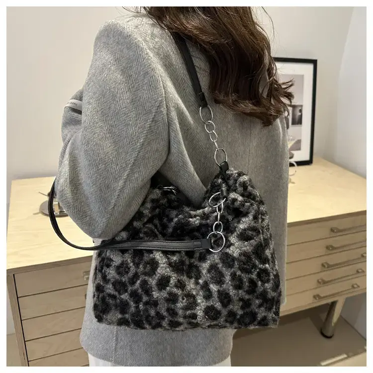 Women Leopard Print Shoulder Bag Large Capacity 2024 Winter — feature 31