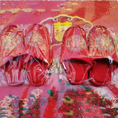 Wedding Red Hi Slippers Wedding Wedding Accompanying Couple Indoor Cotton Slippers for Bride and Groom Autumn and Winter Cotton Slippers — feature 7