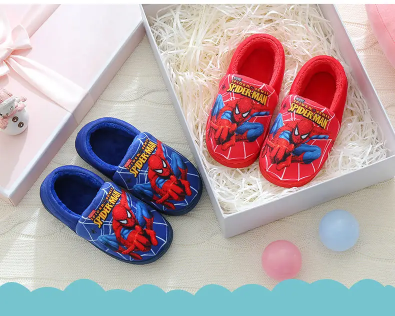 Children's cotton slippers winter cartoon non-slip warm children's home indoor bag with cotton shoes for boys and girls tide — feature 6