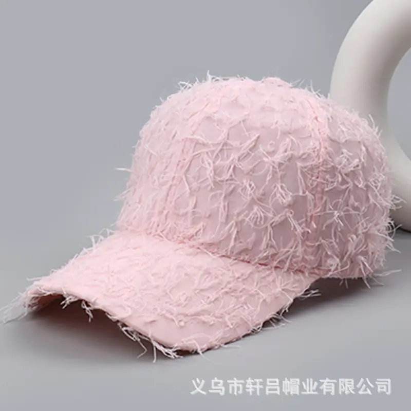 Winter Fleece Baseball Cap Men Women Black Tassel 29cm