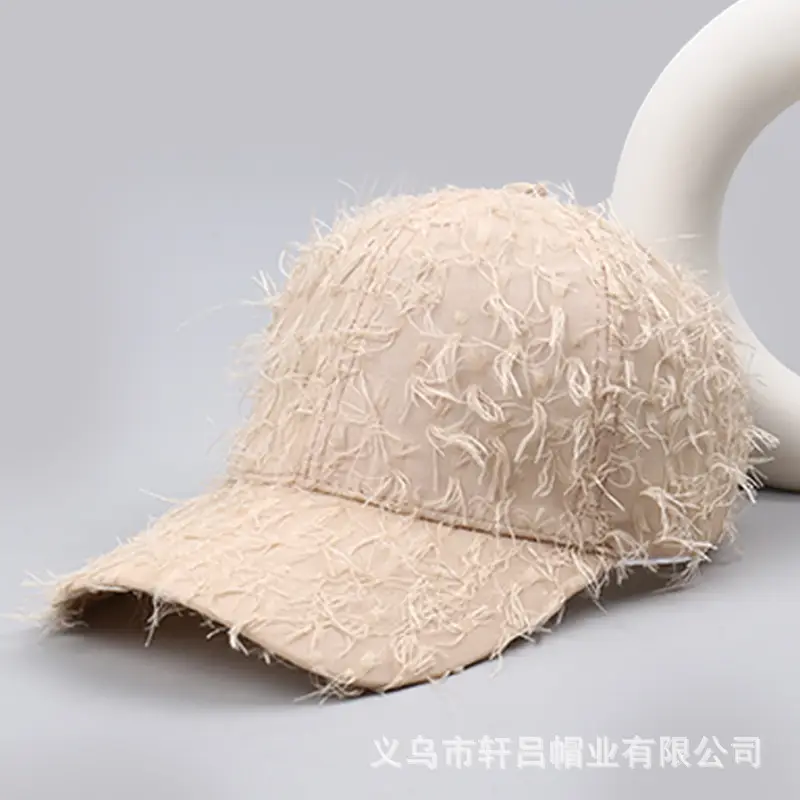 Winter Fleece Baseball Cap Men Women Black Tassel 29cm