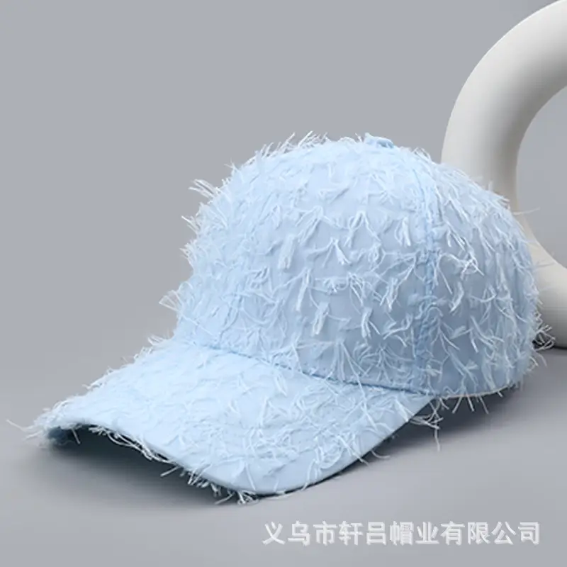 Winter Fleece Baseball Cap Men Women Black Tassel 29cm