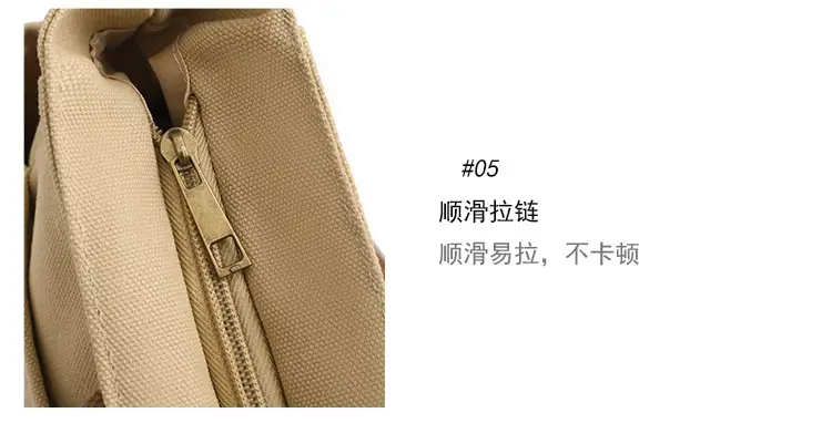Black Canvas Shoulder Bag for Women Large Capacity Travel Bag — feature 10