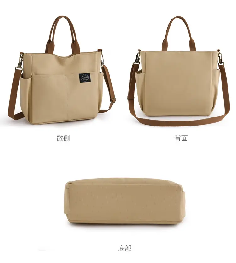 Black Canvas Shoulder Bag for Women Large Capacity Travel Bag — feature 18