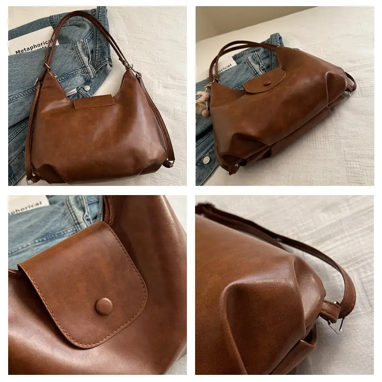 Retro Black Crossbody Bag with Doll Keychain 2024 — feature 8