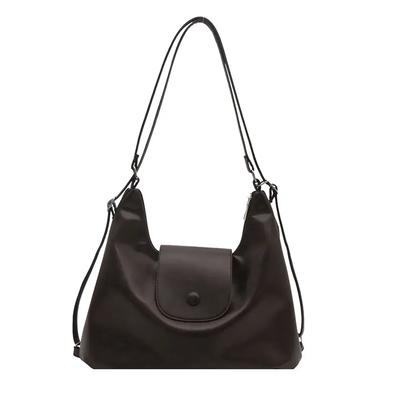 Retro Black Crossbody Bag with Doll Keychain 2024 - Image 3