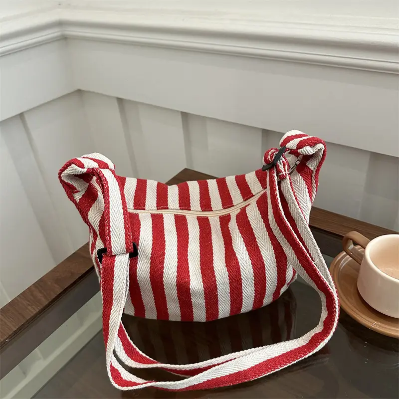 Striped Shoulder Bag for Women 2024 Winter New - Image 4