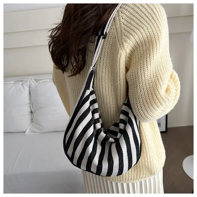 Striped Shoulder Bag for Women 2024 Winter New — feature 11