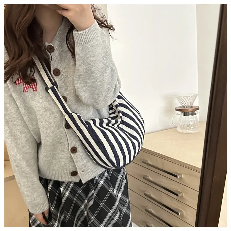 Striped Shoulder Bag for Women 2024 Winter New — feature 13