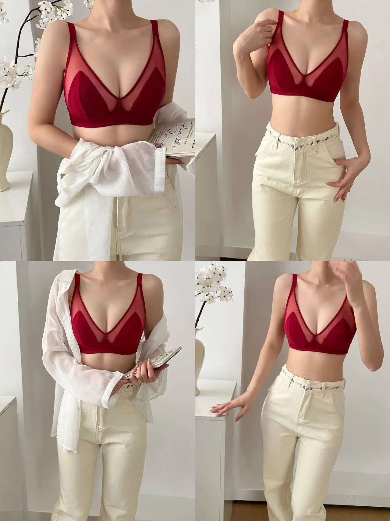 Women's Ultra-Thin French Underwear Big Chest Small — feature 22