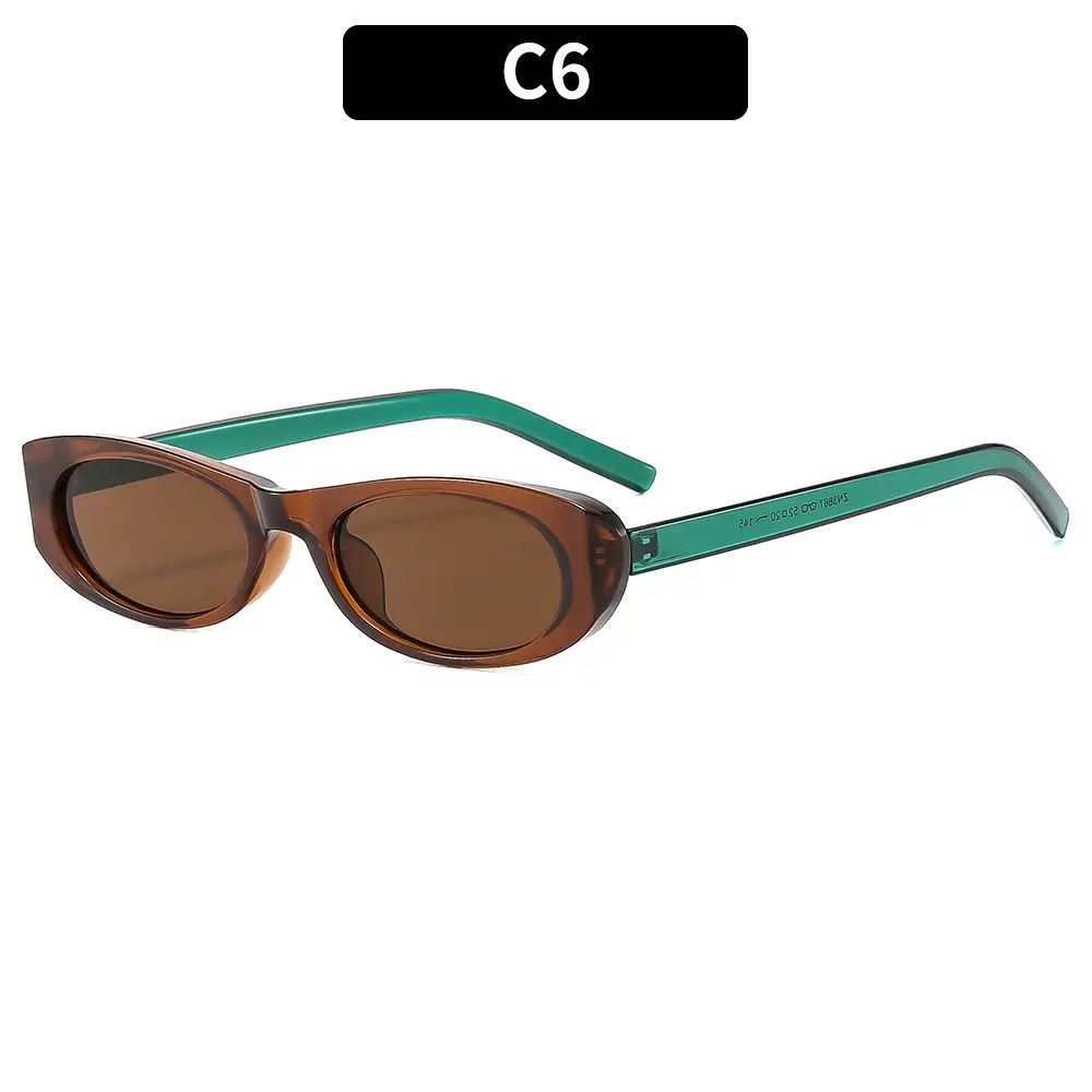 Retro Green Sunglasses with Pink Tints